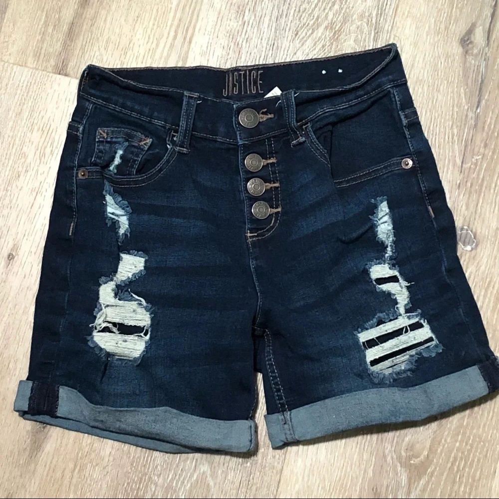 Justice Shorts, High Waisted, Button Fly